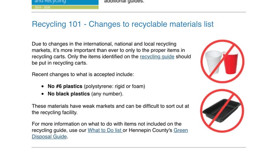 Minneapolis Recycling Change