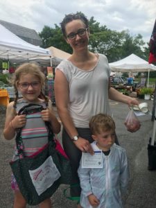 Community table at the Kingfield Farmers' Market