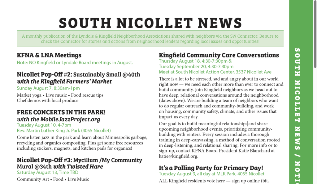 Kingfield Neighborhood Association